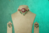 Polki Necklace Set (4-9762)(B)