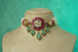 Polki Necklace Set (4-9762)(B)
