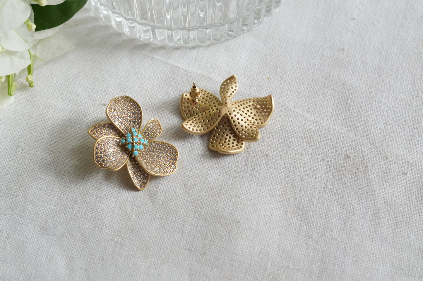 Turquoise stone studs(1-5465)(L)