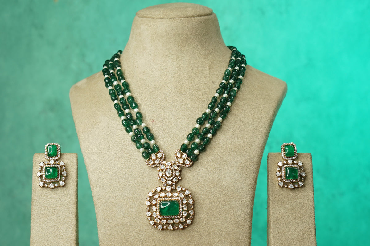 Polki Necklace Set (4-9769)(B)