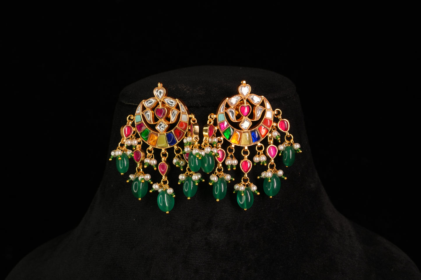 Navratan Kundan Choker Set(4-8866)(R) - JEWELSTYLE