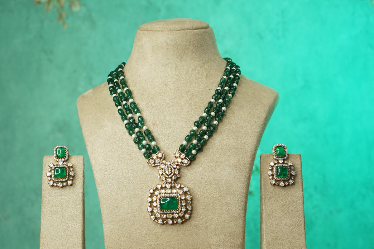 Polki Necklace Set (4-9769)(B)