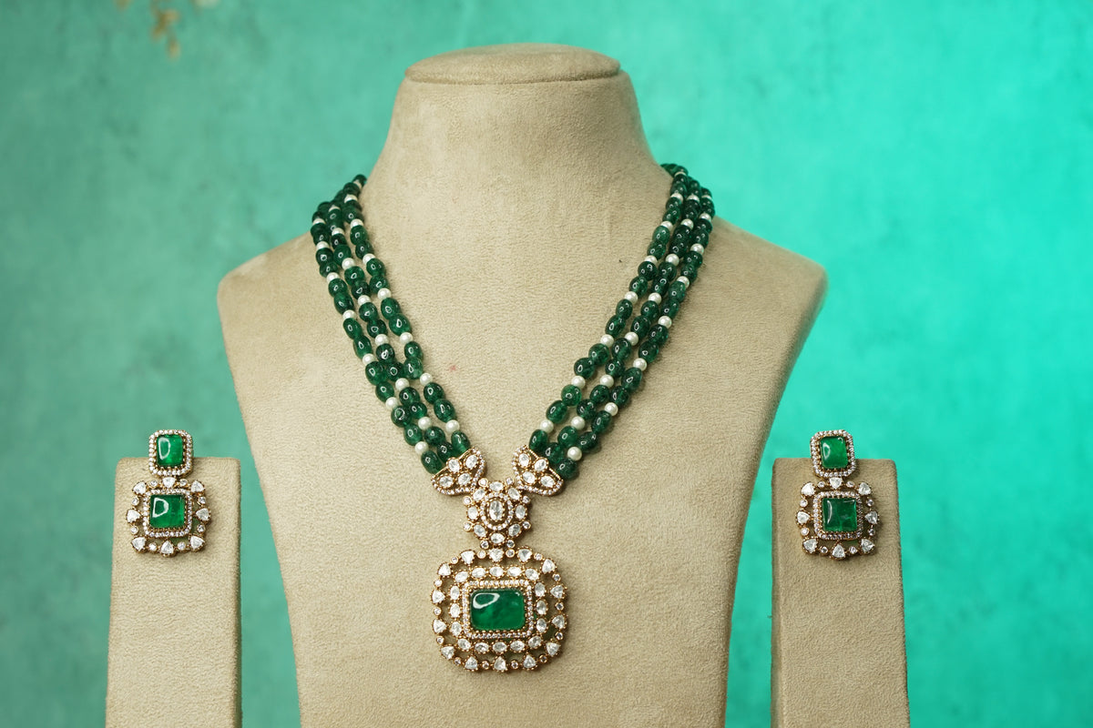 Polki Necklace Set (4-9769)(B)