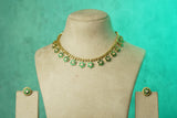 Green Stone Polki Necklace Set (4-9748)(B)