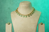 Green Stone Polki Necklace Set (4-9748)(B)
