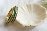 Kundan bangles (3-394)(A)(size 2'8)