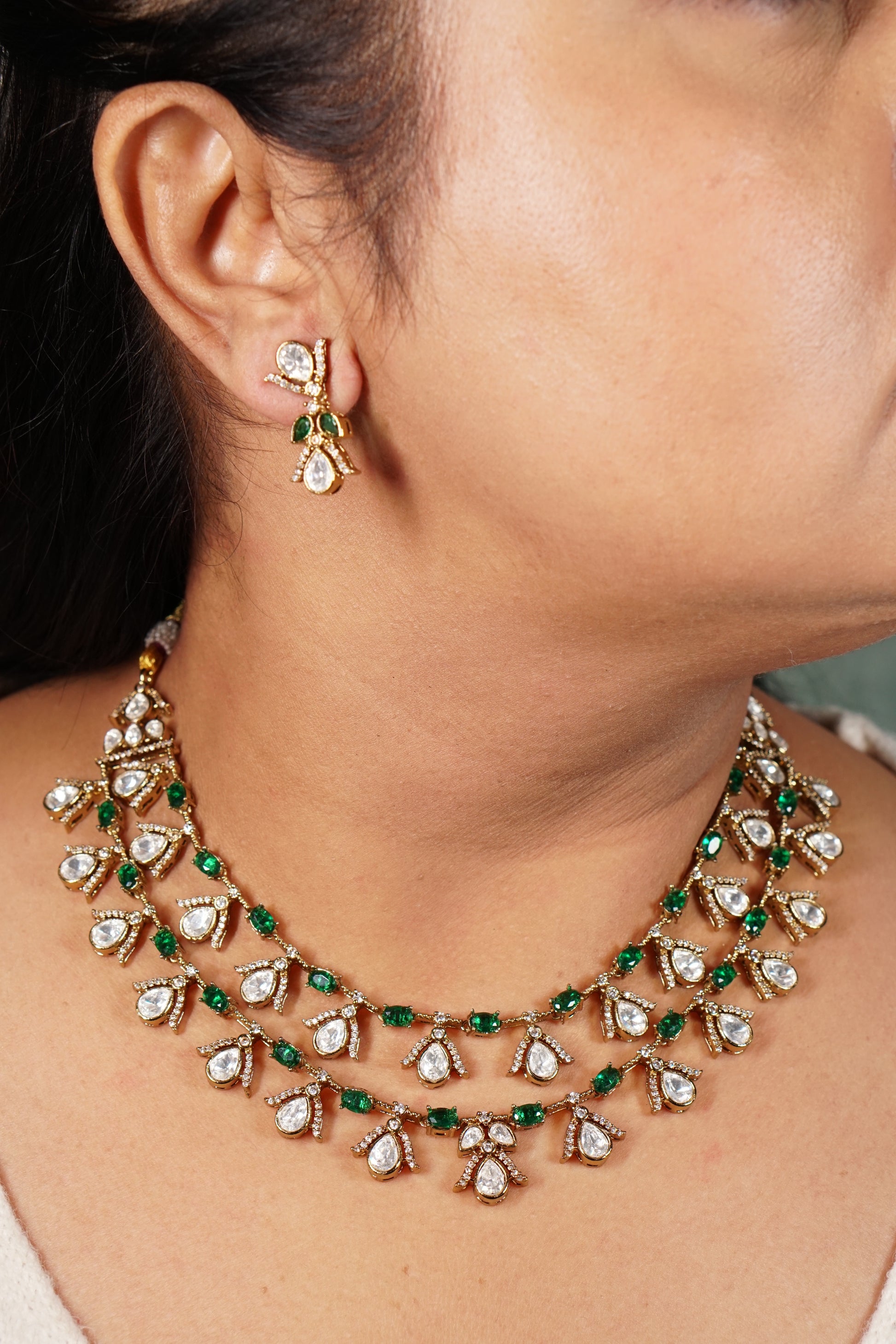 Polk necklace Set (4-8611)(B) - JEWELSTYLE