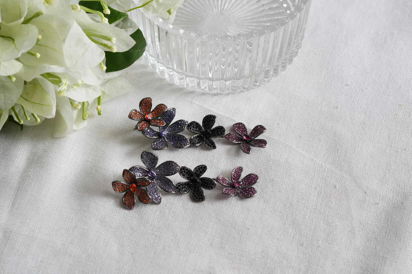 Multistone stone earrings(1-5462)(L)