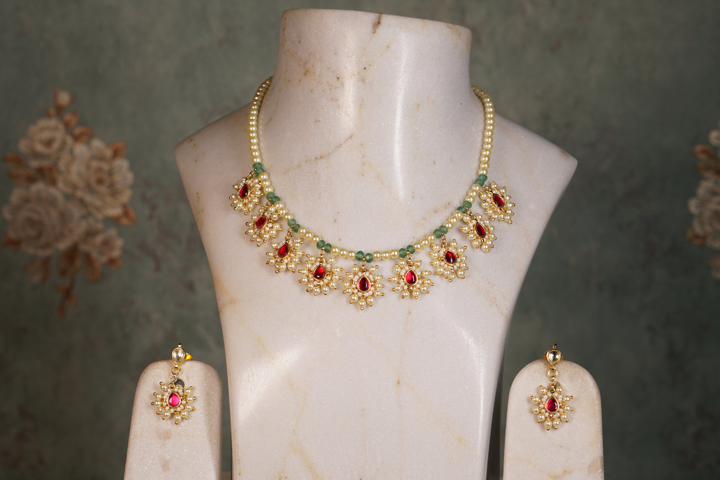 Beads Necklace set (4-8111)(N)