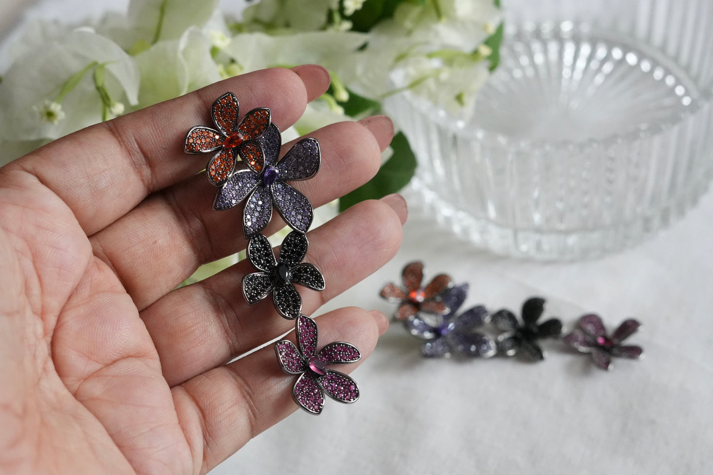 Multistone stone earrings(1-5462)(L)