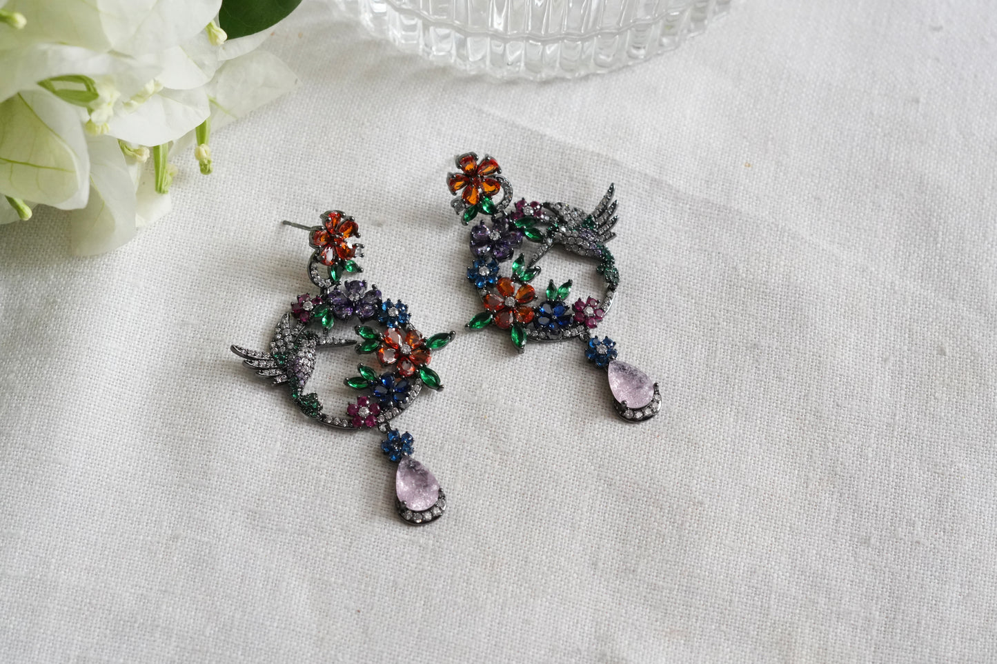 Multistone stone earrings(1-5463)(L)