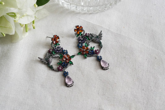 Multistone stone earrings(1-5463)(L)