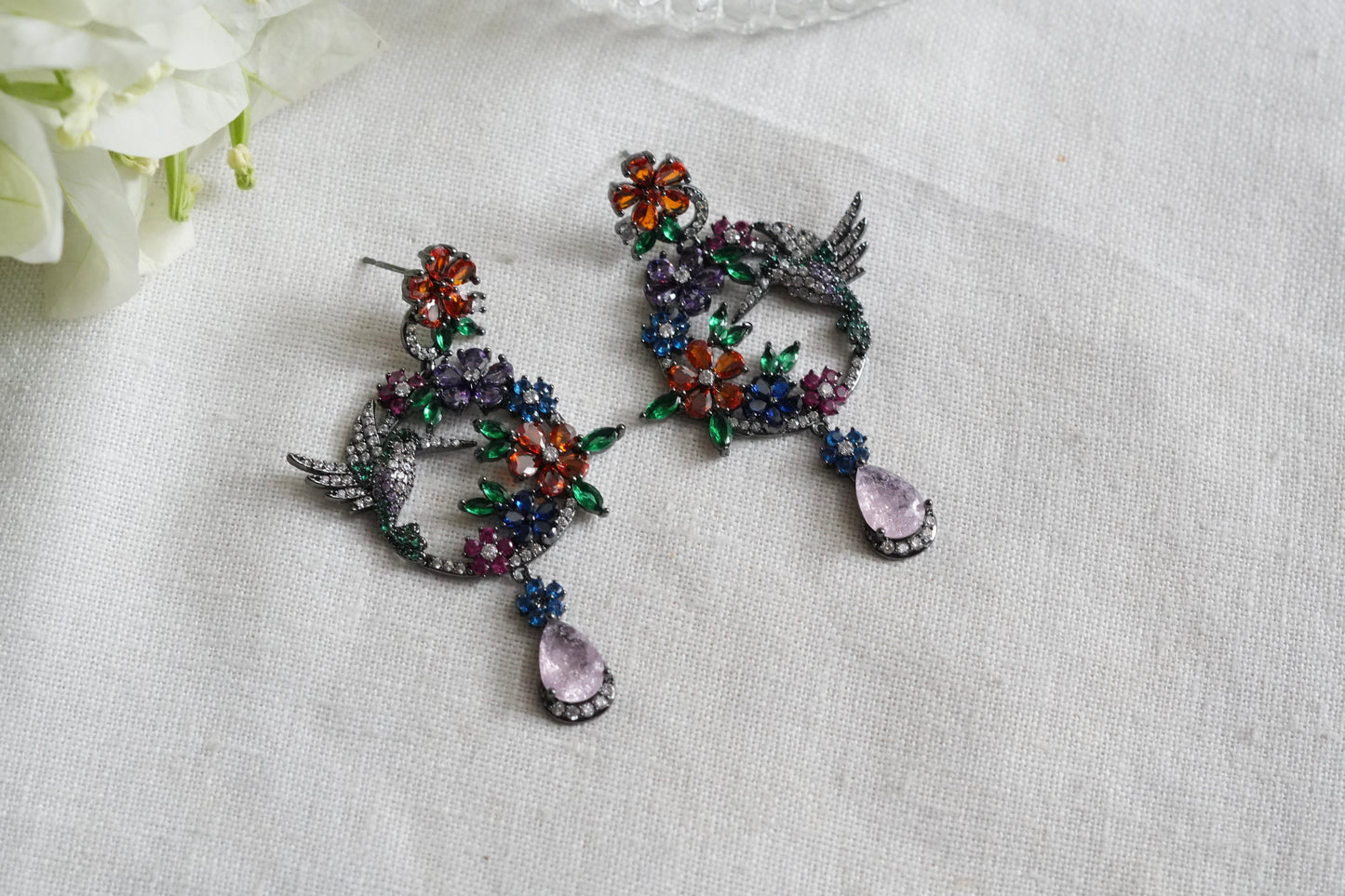 Multistone stone earrings(1-5463)(L)