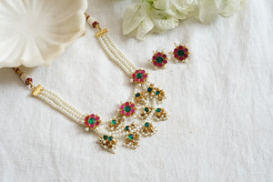 Kundan necklace set  (4-7698)(A)