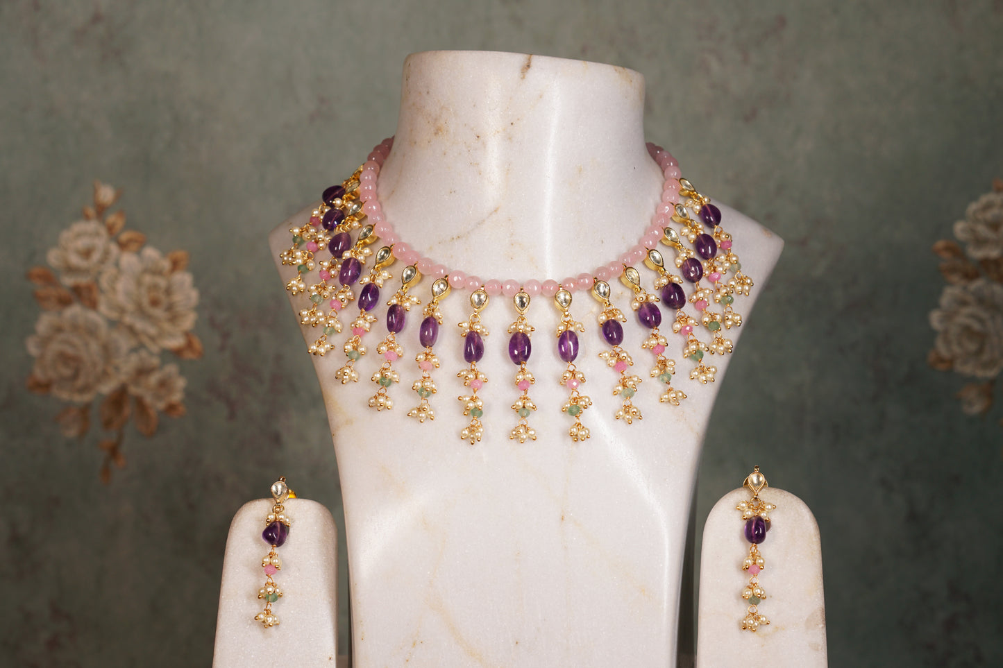 Beads Necklace set (4-8120)(N)