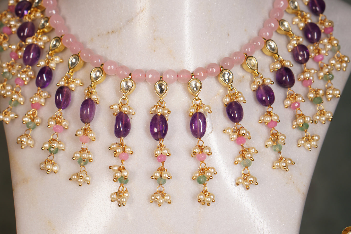 Beads Necklace set (4-8120)(N)