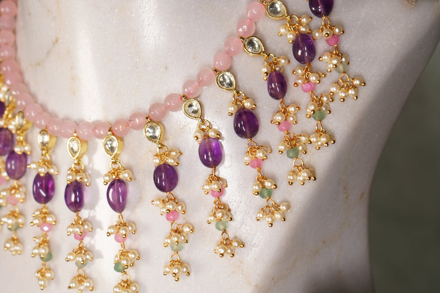 Beads Necklace set (4-8120)(N)