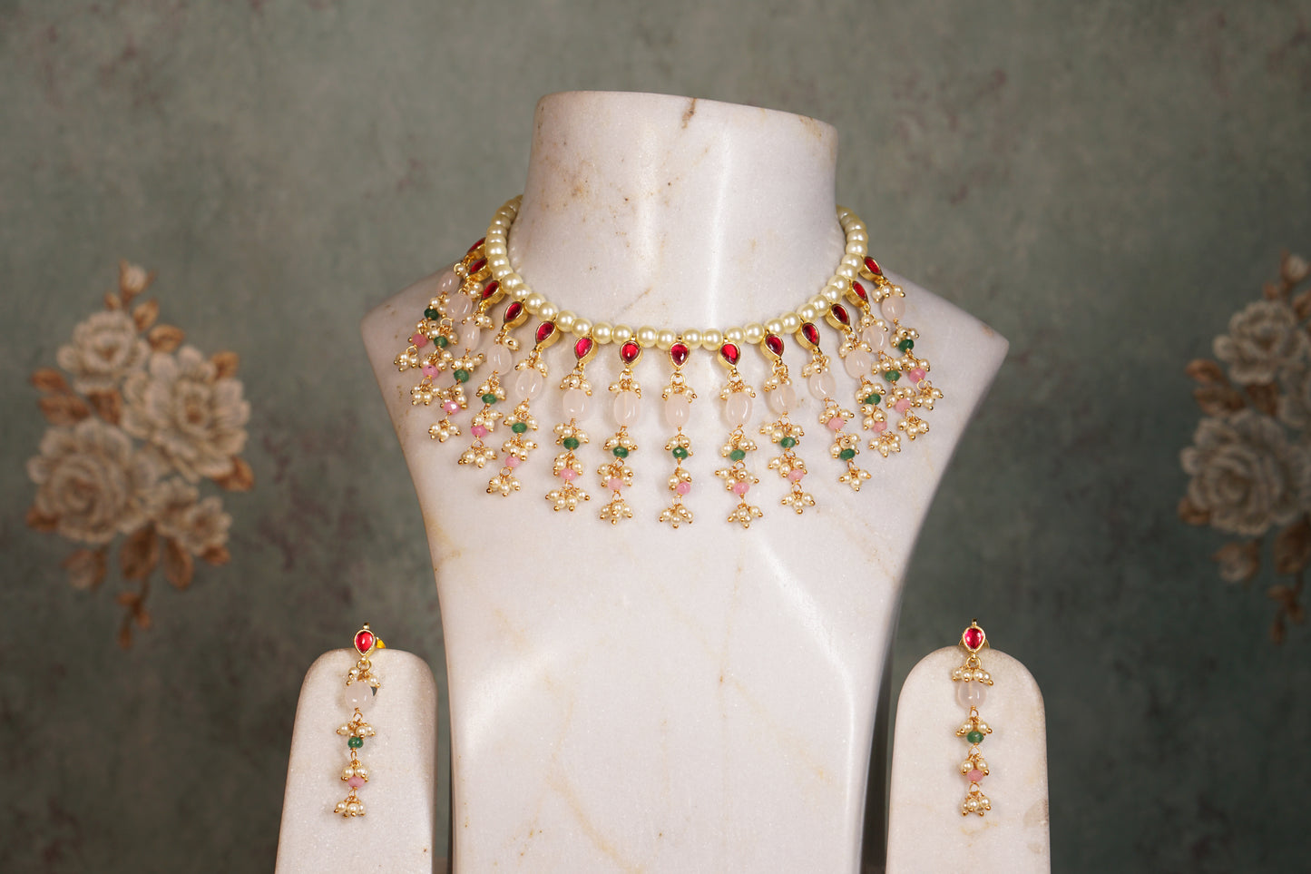 Beads Necklace set (4-8121)(N) - JEWELSTYLE