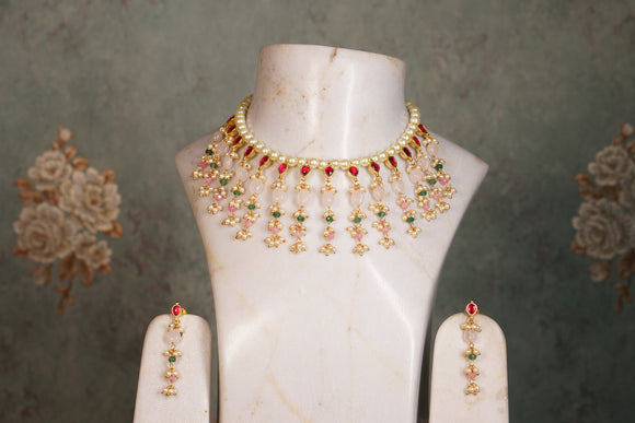 Beads Necklace set (4-8121)(N)
