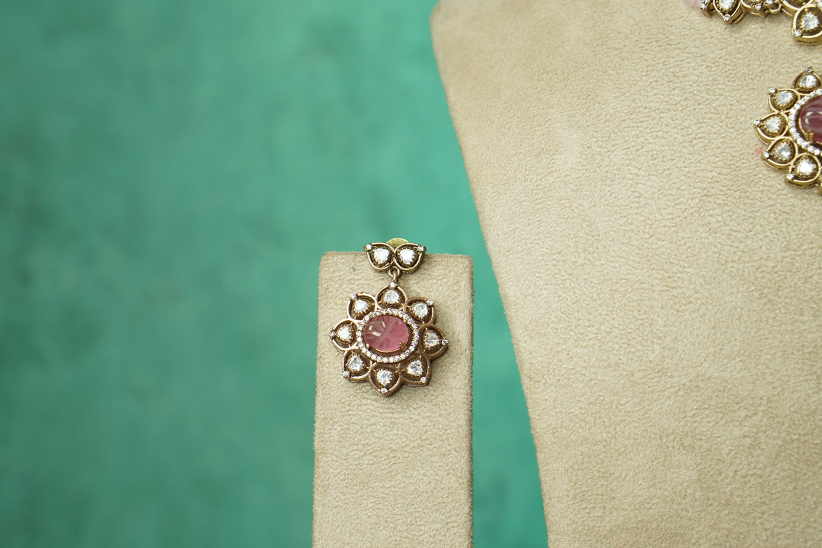 Polki Necklace Set (4-9745)(B)