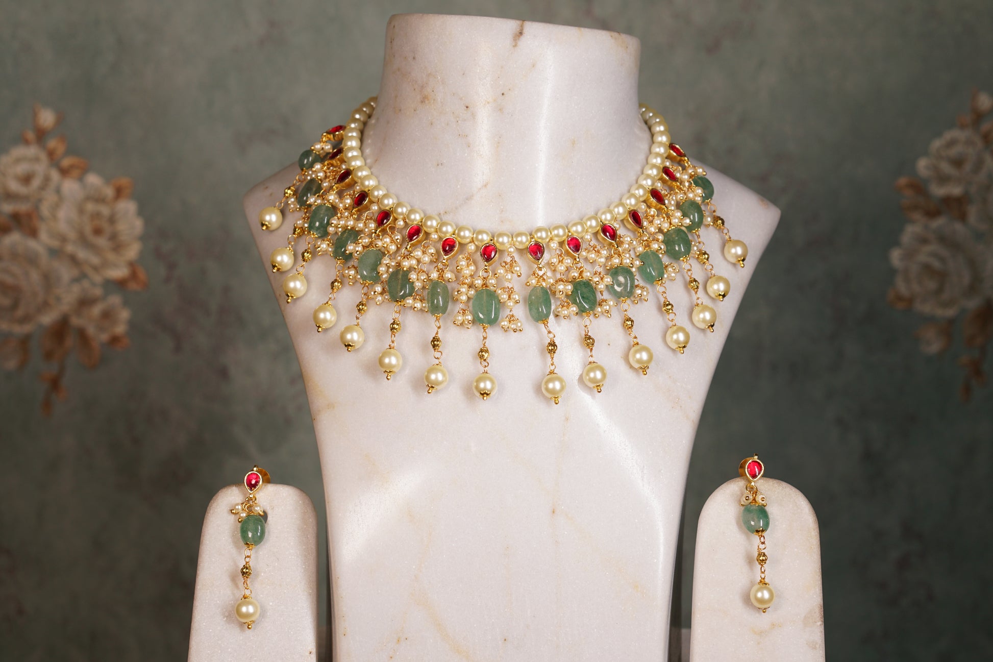Beads Necklace set (4-8123)(N) - JEWELSTYLE