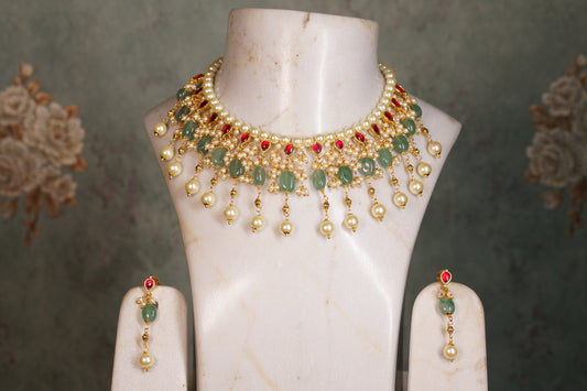 Beads Necklace set (4-8123)(N) - JEWELSTYLE
