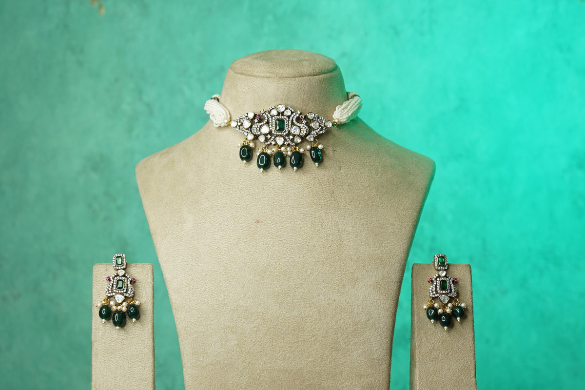 Polki Choker Set (4-9743)(B)