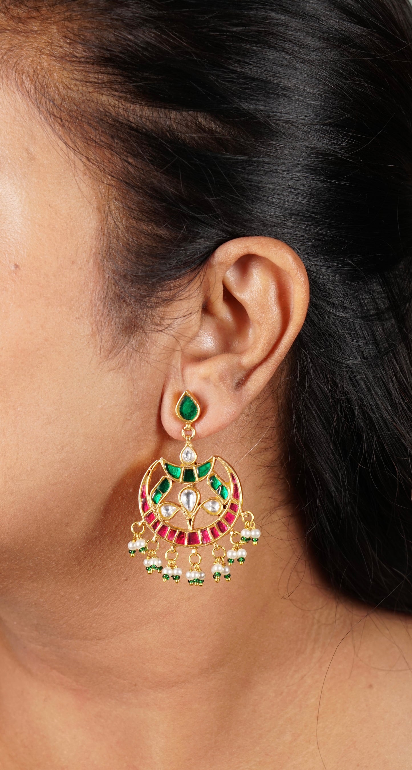 kundan Earring (1-4692)(R)