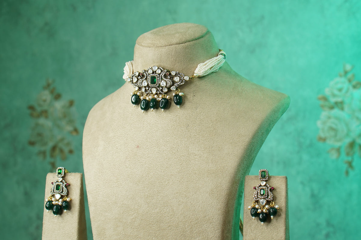 Polki Choker Set (4-9743)(B)