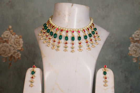 Beads Necklace set (4-8124)(N)