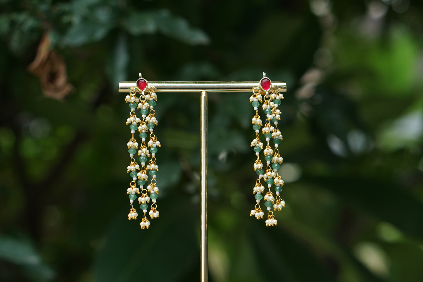 Kundan Earrings (1-5408)(N) (INTRODUCTORY PRICE)