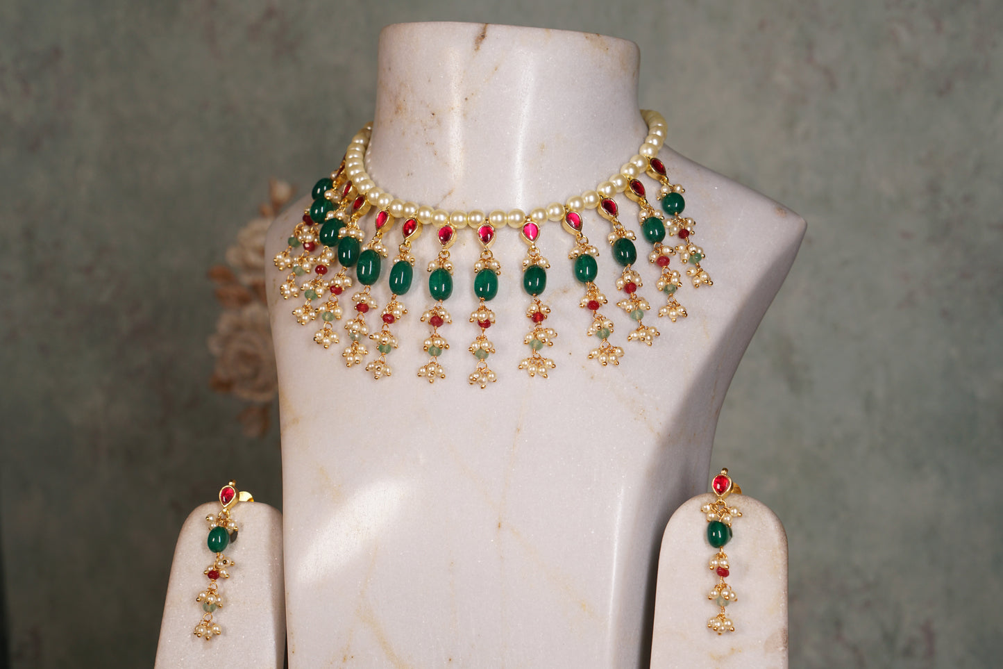 Beads Necklace set (4-8124)(N)