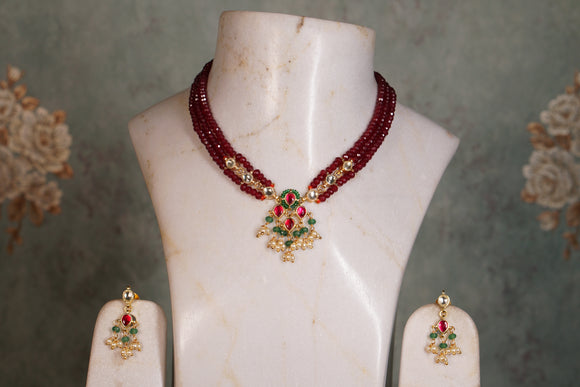 Beads Necklace set (4-8116)(N)