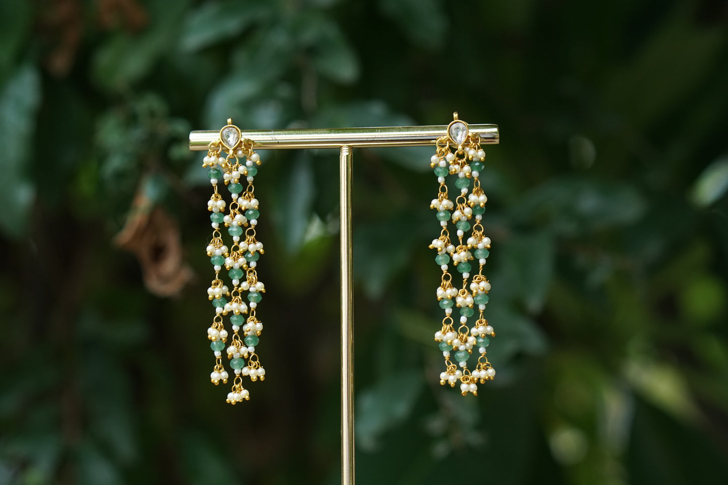 Kundan Earrings (1-5409)(N) (INTRODUCTORY PRICE)