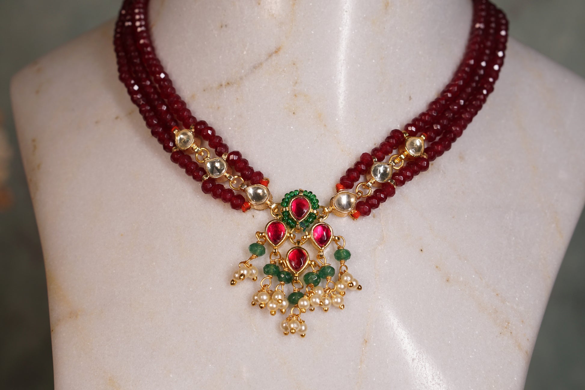 Beads Necklace set (4-8116)(N) - JEWELSTYLE