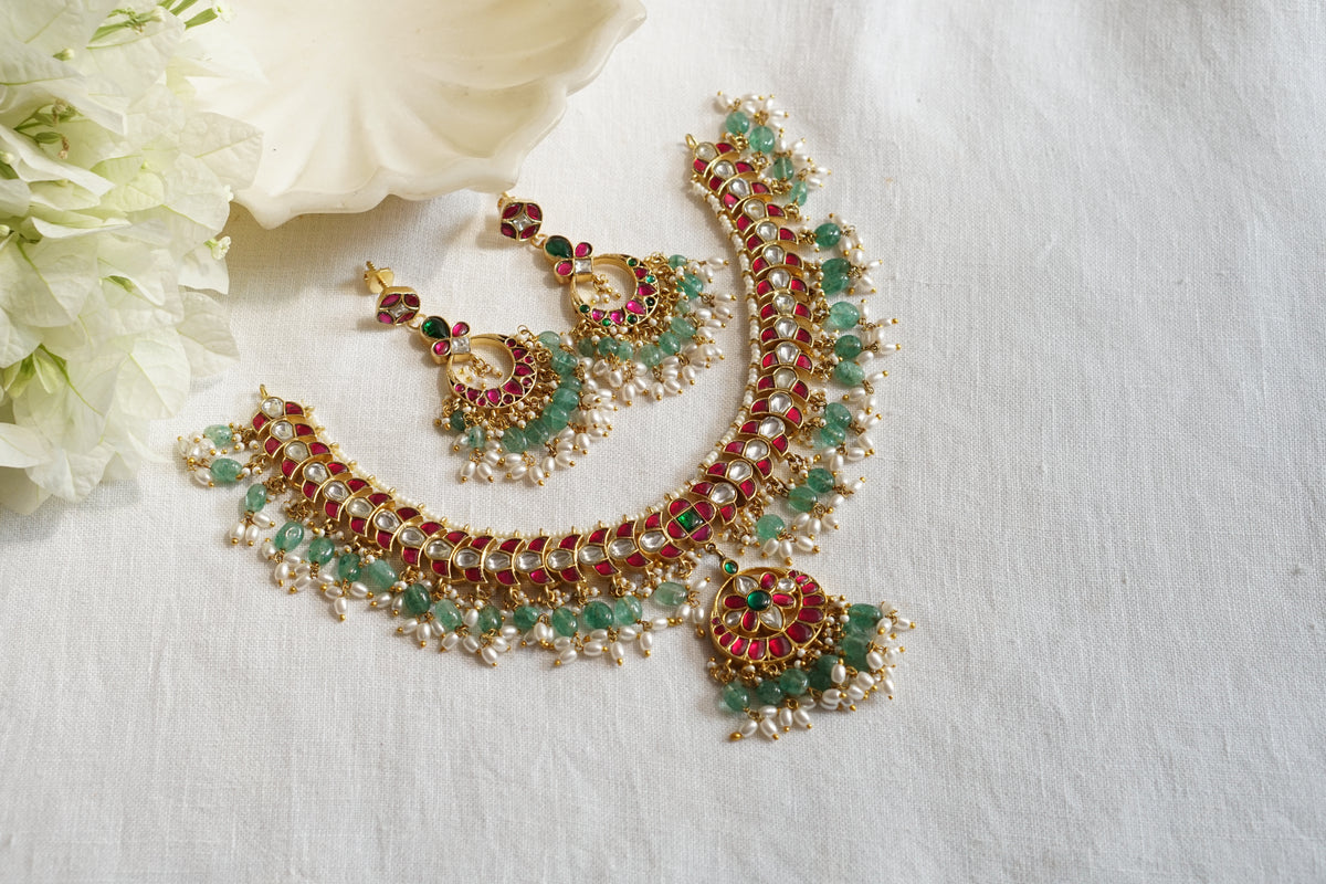 Kundan Necklace Set (4-9780)(U)