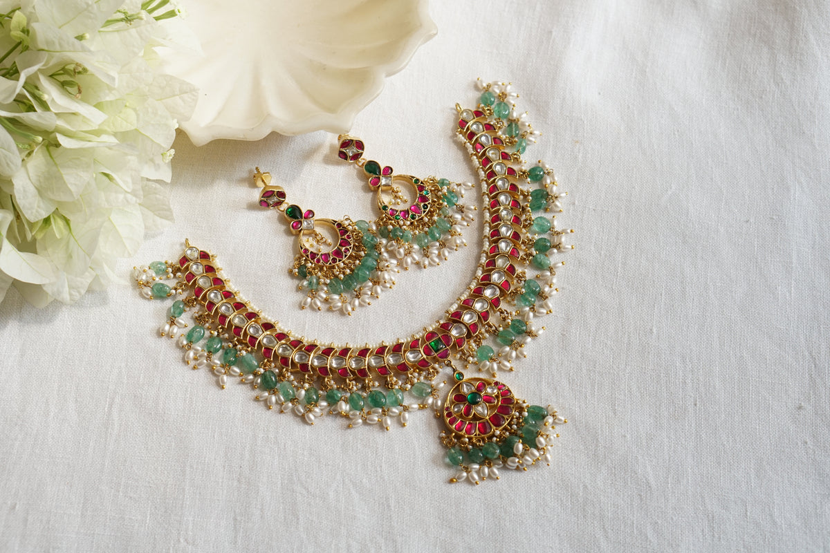 Kundan Necklace Set (4-9780)(U)