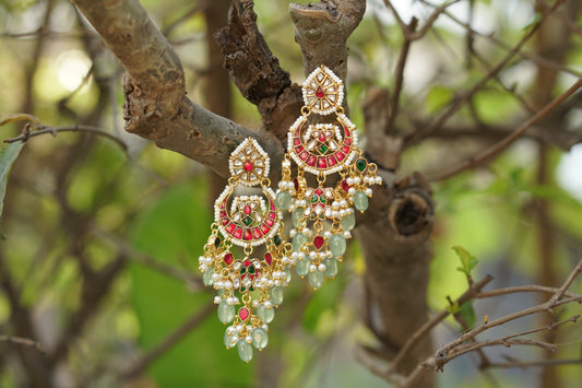 Kundan Earrings (1-4861)(R)