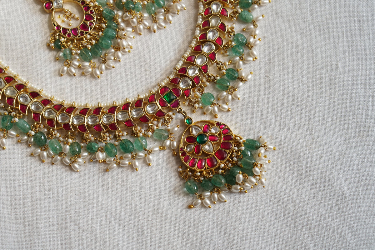 Kundan Necklace Set (4-9780)(U)