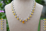 Yellow Stone AD Necklace Set (4-9549)(B)