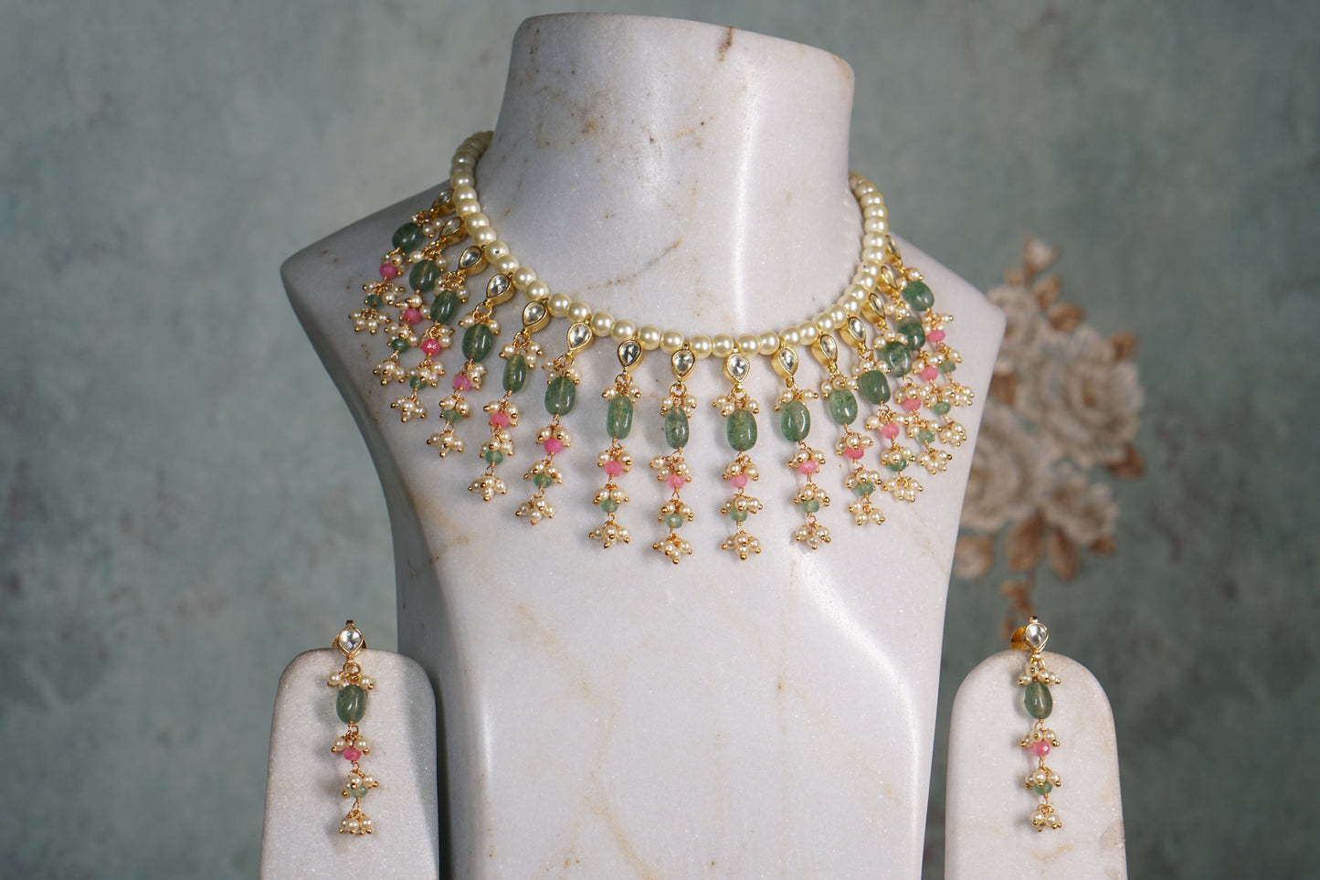 Beads Necklace set (4-8119)(N)