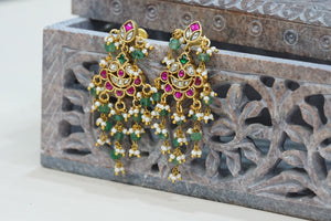 Small Kundan earrings (1-3761)(K)(PREORDER)