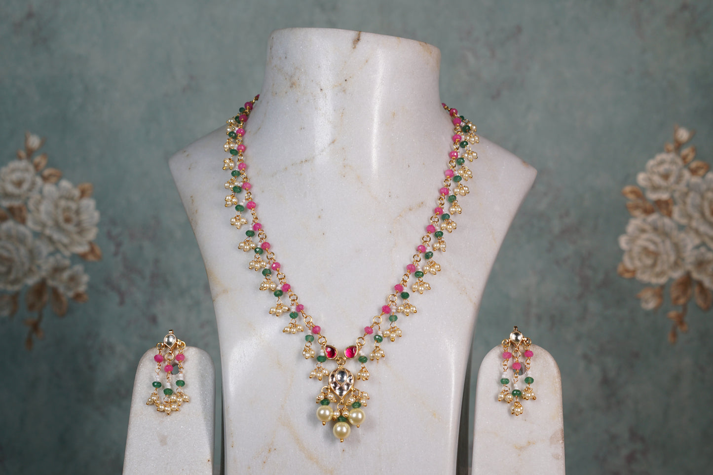 Beads Necklace set (4-8112)(N)