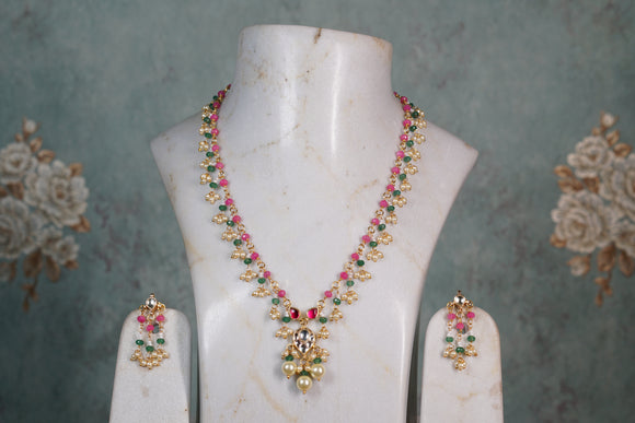 Beads Necklace set (4-8112)(N)