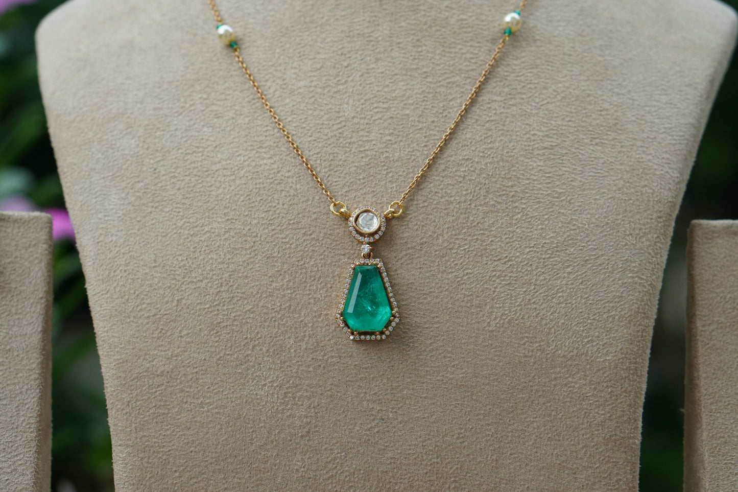 Polki Pendant Set (4-9440)(B)INTRODUCTORY PRICE)