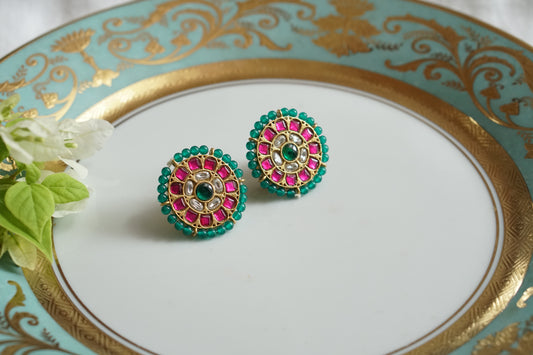 Kundan Studs (1-4550)(K) - JEWELSTYLE