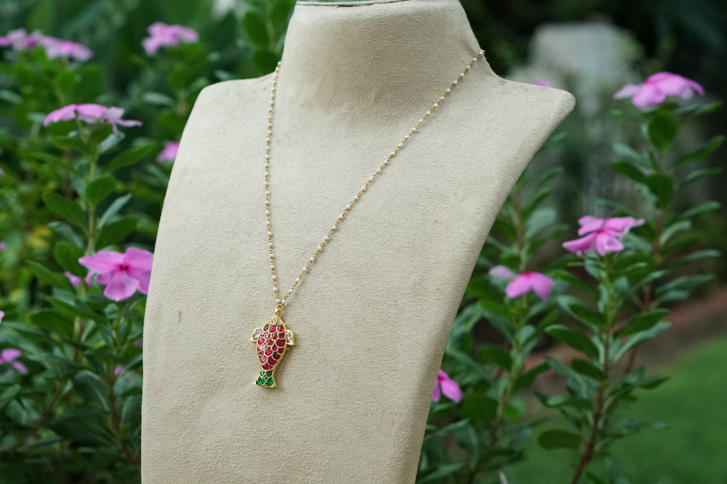 Fish Kundan Pendant (4-9448)(A)