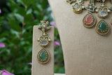 Multi Stone Necklace Set (4-9442)(B)