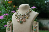Multi Stone Necklace Set (4-9442)(B)