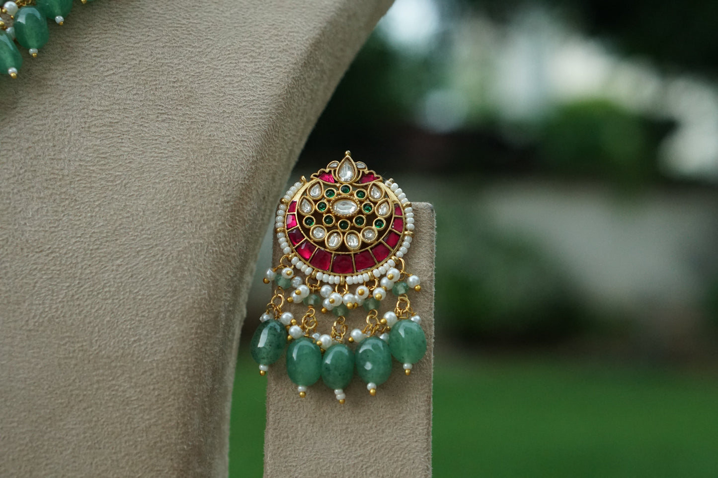 Kundan Necklace Set (4-9459)(B)